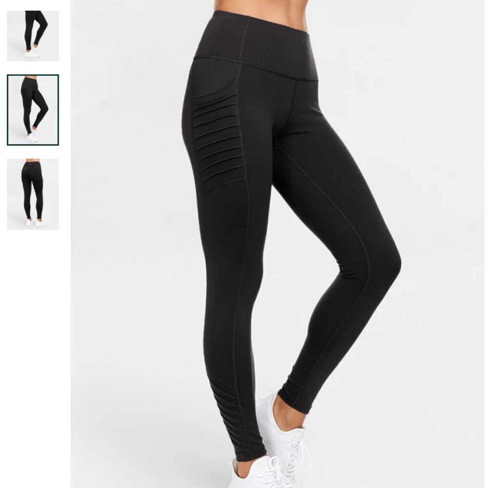 BSP Women's Ribbed Details Full Length Leggings w/ Pockets - Various sizes